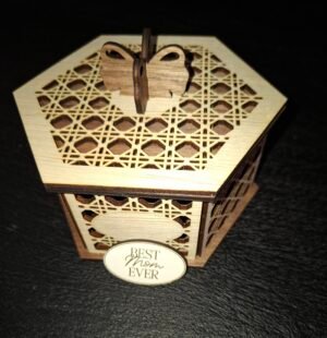 Houten doosje met strik